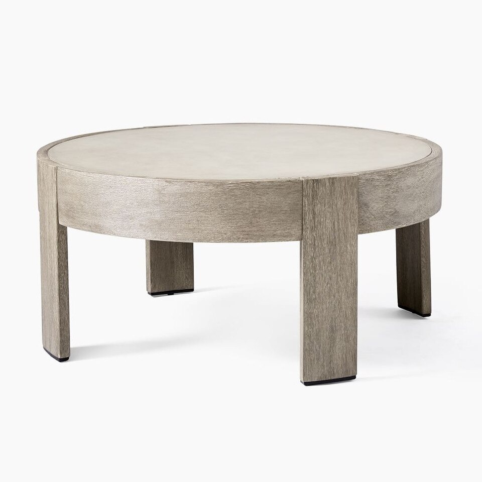 Portside Garden Round Coffee Table (87 cm) West Elm UK